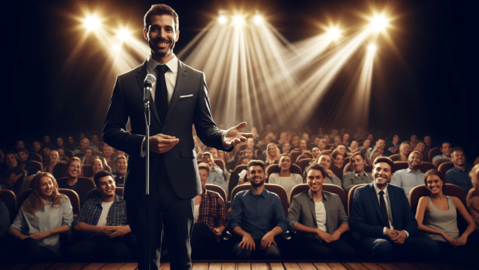 lyCKAD KONFERENCIER UNDER EN STANDUP-KVÄLL2