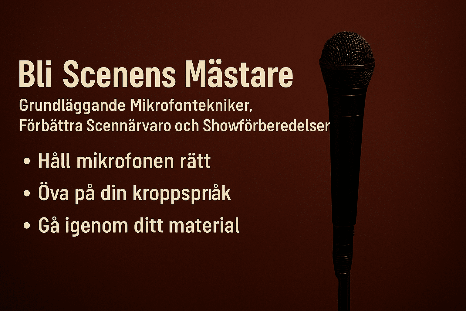 bli scenens mästare