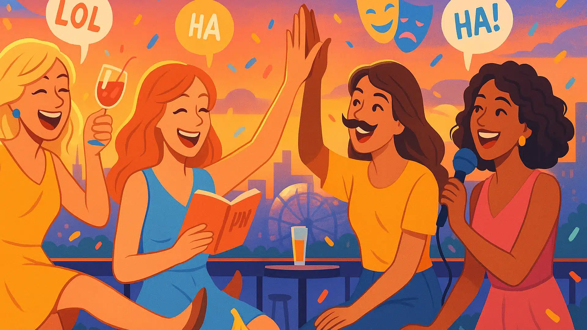 olika_typar_humor_header Illustration: Olika typer av humor – en guide till skrattets mångfald