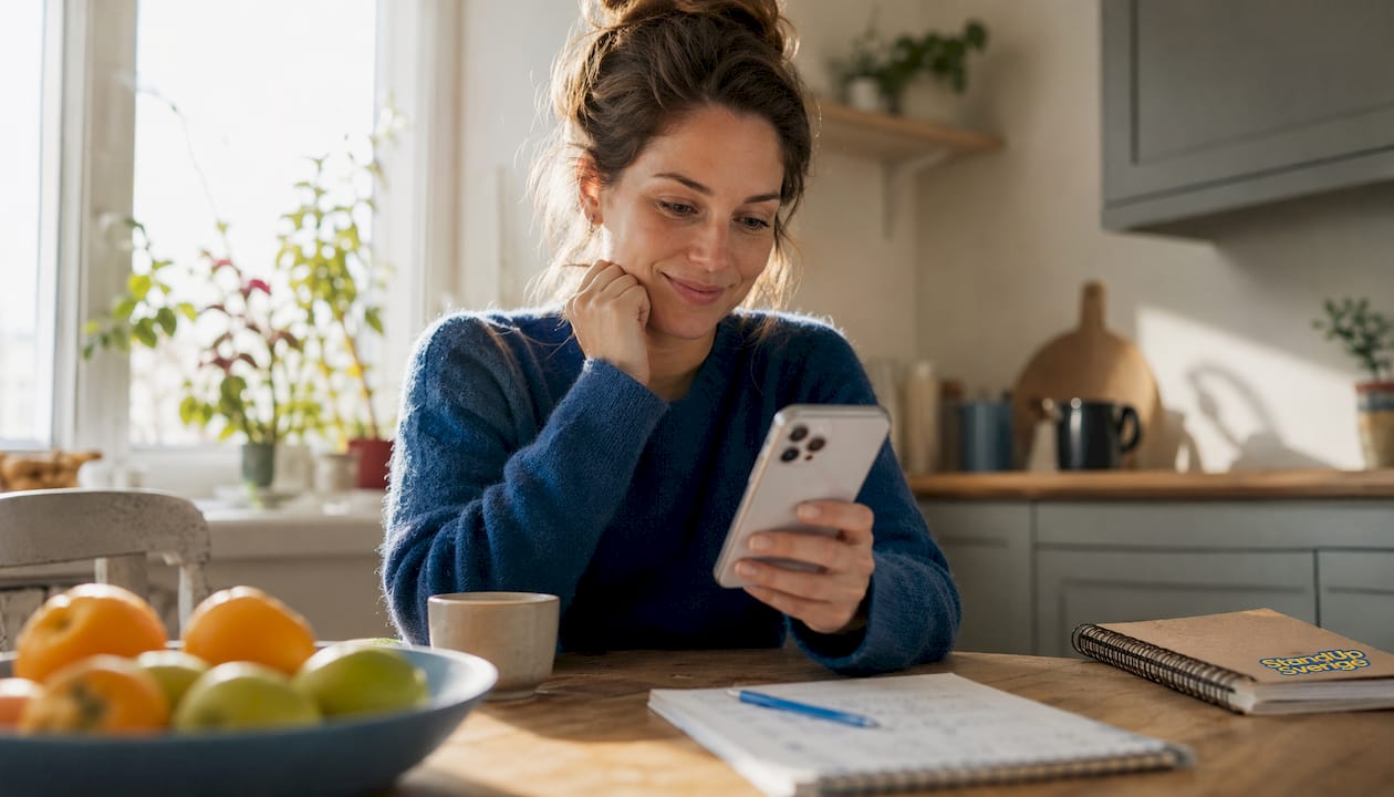 1784420355683_Kvinna-bokar-standupbiljett-pa-smartphone Kvinna köper biljett till standupshow via mobilen